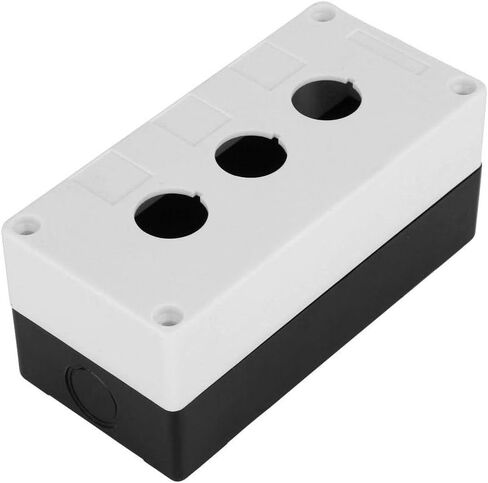 Button Switch Box BX3 22mm 3 Holes Electronic Project Box Push Button Switch Control Station Waterproof Cover Protective Box Dustproof Case(White) in Saudi Arabia