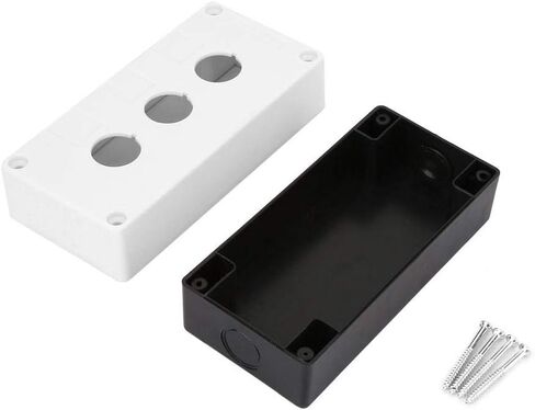 Button Switch Box BX3 22mm 3 Holes Electronic Project Box Push Button Switch Control Station Waterproof Cover Protective Box Dustproof Case(White) in Saudi Arabia
