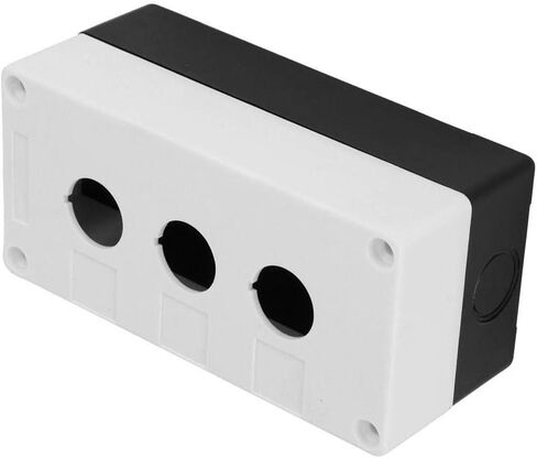 Button Switch Box BX3 22mm 3 Holes Electronic Project Box Push Button Switch Control Station Waterproof Cover Protective Box Dustproof Case(White) in Saudi Arabia