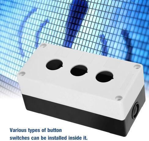 Button Switch Box BX3 22mm 3 Holes Electronic Project Box Push Button Switch Control Station Waterproof Cover Protective Box Dustproof Case(White) in Saudi Arabia