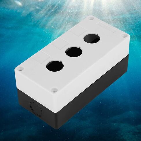 Button Switch Box BX3 22mm 3 Holes Electronic Project Box Push Button Switch Control Station Waterproof Cover Protective Box Dustproof Case(White) in Saudi Arabia