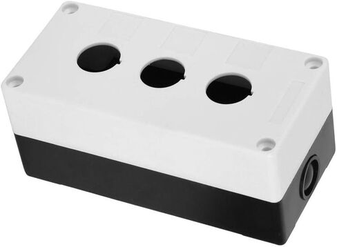Button Switch Box BX3 22mm 3 Holes Electronic Project Box Push Button Switch Control Station Waterproof Cover Protective Box Dustproof Case(White) in Saudi Arabia