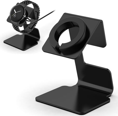 NINKI Charger Stand Holder Dock Compatible for Google Pixel Watch Charging Stand Station Aluminum,Metal Pixel Watch Charging Pixel Watch Charger Stand for Google Pixel 1 Smart Watch Accessories -Black in Saudi Arabia