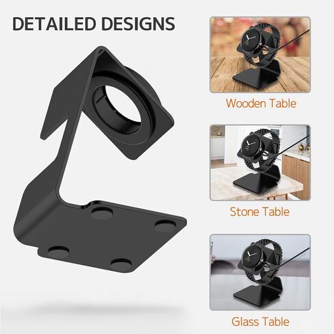 NINKI Charger Stand Holder Dock Compatible for Google Pixel Watch Charging Stand Station Aluminum,Metal Pixel Watch Charging Pixel Watch Charger Stand for Google Pixel 1 Smart Watch Accessories -Black in Saudi Arabia