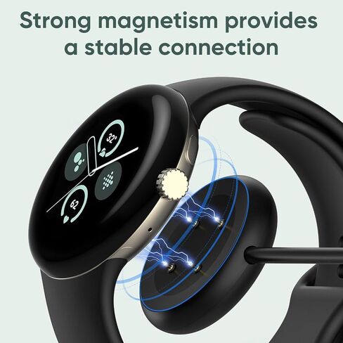 حامل شحن وكابل شحن BLIKEJIN لشاحن بديل لساعة Google Pixel Watch 2 (حامل سيليكون) in Kuwait