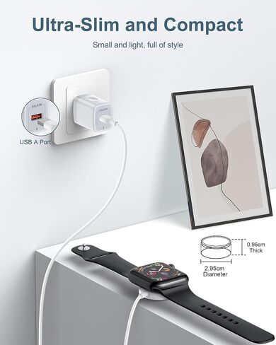 Wireless iWatch Charger Cable for Newest Apple Watch Series Ultra 9 8 7 6 5 4 3 SE, Magnetic i Watch Fast Charging Cord 3ft Portable Pad Dock Stand for Apple smartwatch 38/40/41/42/44/45mm Cargador in Saudi Arabia