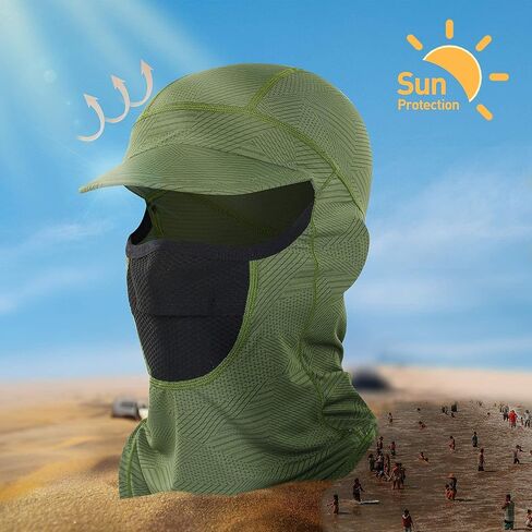 Breathable Balaclava - Sun Protection Full Face Mask Cooling for Men Fishing, Cycling in Saudi Arabia