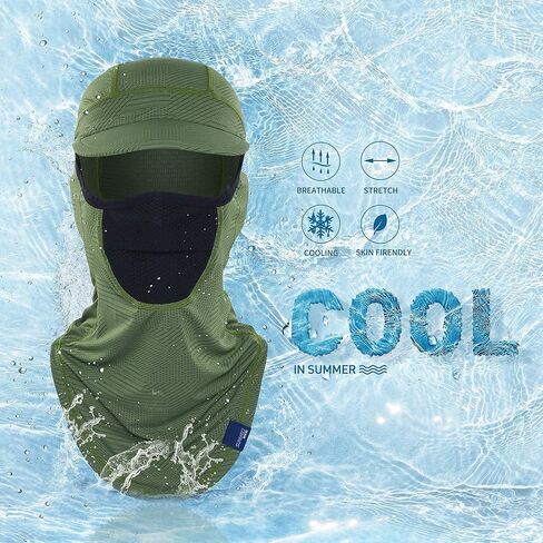 Breathable Balaclava - Sun Protection Full Face Mask Cooling for Men Fishing, Cycling in Saudi Arabia