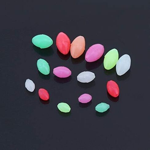 OriGlam 1500pcs Fishing Beads Assorted, Luminous Glow Fishing Beads Kit, Plastic Oval Beads Fishing Tackle, Luminous Fishing Bead Rigging Beads Fishing Lures Beads in Saudi Arabia