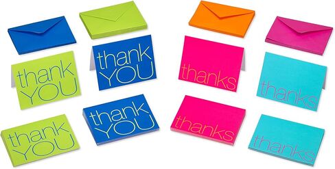 American Greetings Thank You Cards with Envelopes, Bold Multicolored (50-Count) in Saudi Arabia