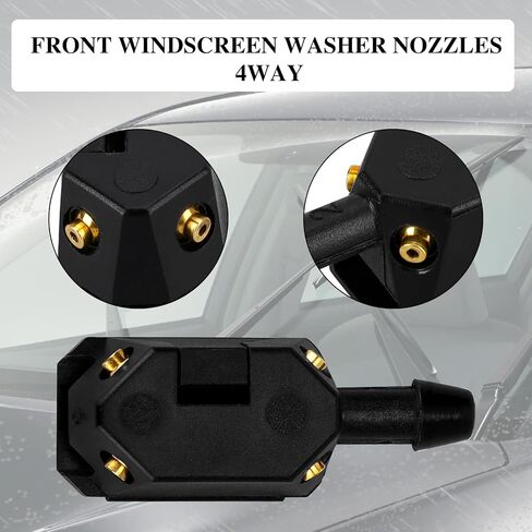 2 PCS Front windshield washer nozzles Arm-mounted Jets nozzles Washer nozzles Car Windshield Wiper Spray Jet Universal Car Wiper in Saudi Arabia