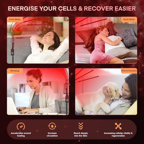 مصباح العلاج بالضوء الأحمر للجسم من ماي سويتي، 420 مصباح علاج بالأشعة تحت الحمراء مع حامل قابل للتعديل، ضوء أحمر 660 نانومتر و850 نانومتر بالقرب من جهاز ضوء الأشعة تحت الحمراء للوجه والعضلات وتخفيف الألم والعناية بالبشرة، 4 رؤوس in Kuwait