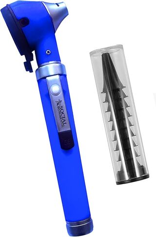 Mini Otoscope - Portable Ear Light and Exam Kit for Home and Professional Use - Fiber Optic Scope Ear Scope with Light, Ear Infection Detector - Pocket Diagnostic Equipment (Black) in Saudi Arabia