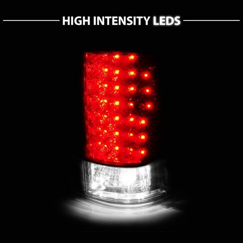 AmeriLite لـ 1988-2000 Chevy GMC Pickup Truck CK 1500 2500 3500 مصابيح خلفية LED بديلة باللون الأحمر الشفاف مع مجموعة مصابيح - جانب الركاب والسائق in Kuwait
