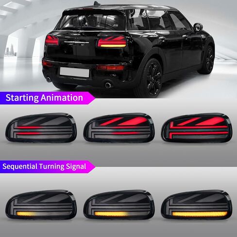 Tail Lights for JCW MINI F54 Cooper S Clubman 2014-2019 w/Start Up Animation & Sequential Turn Signals Union Jack Rear Light Assembly in Saudi Arabia