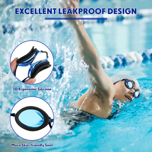 4 Pair Adult Swimming Goggles for Men Women Anti Fog Racing Competitive Swimming Goggles No Leaking Swimming Goggles with Adjustable Goggle Bungee Strap and Nosepieces Youth, 4 Colors in Saudi Arabia