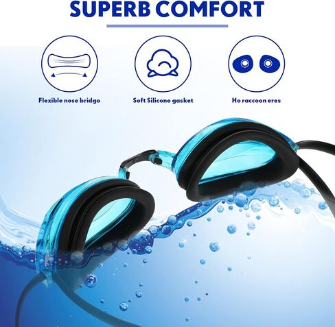 4 Pair Adult Swimming Goggles for Men Women Anti Fog Racing Competitive Swimming Goggles No Leaking Swimming Goggles with Adjustable Goggle Bungee Strap and Nosepieces Youth, 4 Colors in Saudi Arabia