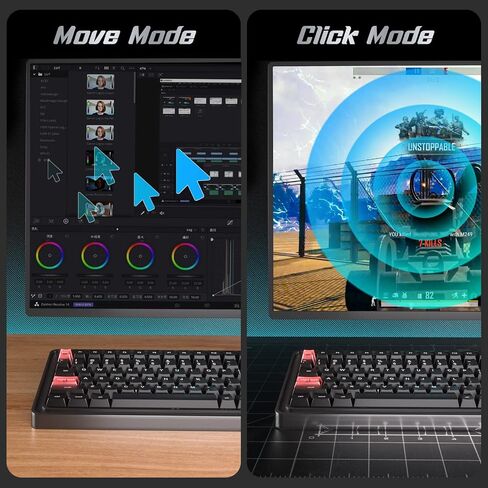 ماوس USB Jiggler غير قابل للاكتشاف، جهاز النقر التلقائي RGB قابل للتبديل مع زر تشغيل/إيقاف، توصيل وتشغيل محرك الماوس (سلسلة ROBYMICE، عنصر واحد) in Kuwait