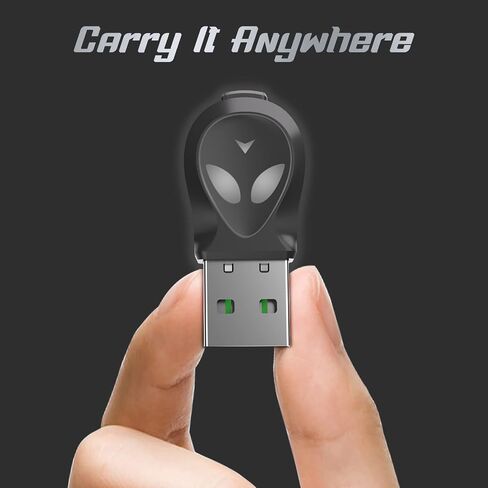 ماوس USB Jiggler غير قابل للاكتشاف، جهاز النقر التلقائي RGB قابل للتبديل مع زر تشغيل/إيقاف، توصيل وتشغيل محرك الماوس (سلسلة ROBYMICE، عنصر واحد) in Kuwait