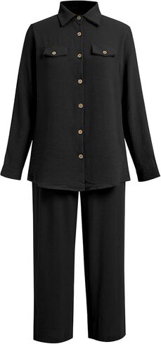 IBAKOM Muslim Clothes for Women Modest Dress Shirt Tunic Top Loose Pant Islamic Abaya Plus Size Arabian Prayer Pant Suits in Saudi Arabia