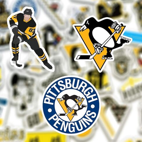 45 pcs Stikers Pittsburgh Fun Art for Penguins Stikers Pack 2-2.5 inches in Saudi Arabia
