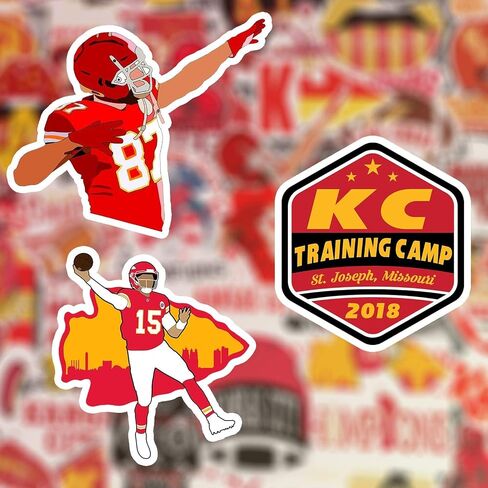 50 PCS American Football Rugby Stickers for Water Bottle, Laptop, Bicycle, Computer, Motorcycle, Travel Case, Car Decal Decoration Sticker 2-2.5 inches in Saudi Arabia
