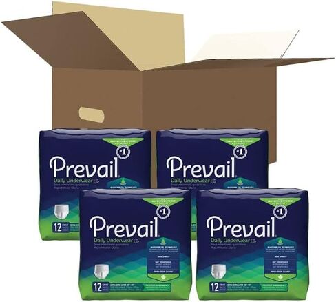 Prevail Daily Disposable Underwear 2X-Large, PV-517, Maximum, 12 Ct (2 Pack of 12 Count | 24 Count Total) in Saudi Arabia