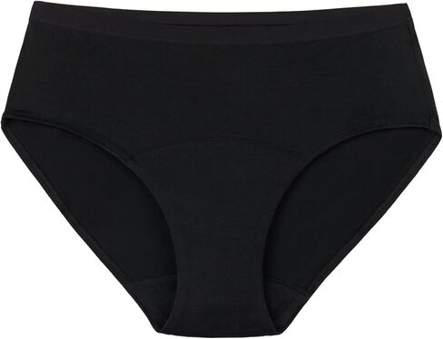 Thinx For All Leaks Hip-Hugger Underwear, Holds up to 100ml or 6tbps or 1/4 Cup Worth of Liquid, Light Absorbency Incontinence Underwear for Women, FSA HSA Approved Feminine Care, Black, S in Saudi Arabia
