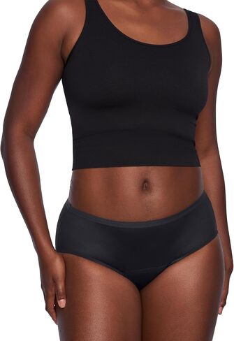 Thinx For All Leaks Hip-Hugger Underwear, Holds up to 100ml or 6tbps or 1/4 Cup Worth of Liquid, Light Absorbency Incontinence Underwear for Women, FSA HSA Approved Feminine Care, Black, S in Saudi Arabia