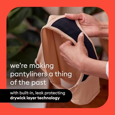 Thinx For All Leaks Hip-Hugger Underwear, Holds up to 100ml or 6tbps or 1/4 Cup Worth of Liquid, Light Absorbency Incontinence Underwear for Women, FSA HSA Approved Feminine Care, Black, S in Saudi Arabia
