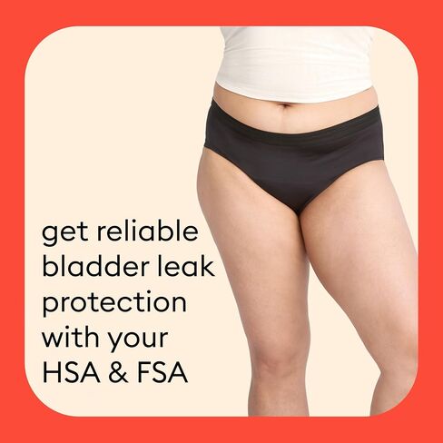 Thinx For All Leaks Hip-Hugger Underwear, Holds up to 100ml or 6tbps or 1/4 Cup Worth of Liquid, Light Absorbency Incontinence Underwear for Women, FSA HSA Approved Feminine Care, Black, S in Saudi Arabia