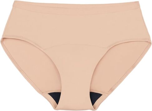 Thinx For All Leaks Hip-Hugger Underwear, Holds up to 100ml or 6tbps or 1/4 Cup Worth of Liquid, Light Absorbency Incontinence Underwear for Women, FSA HSA Approved Feminine Care, Beige, S in Saudi Arabia