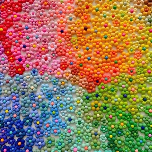 Yuxuanish 30pcs of DIY Finished Clay Flower,3cm-5cm Handmade Finish Clay Flowers for Mirror Frame,Crafts Decoration (Mix Colors) in Saudi Arabia