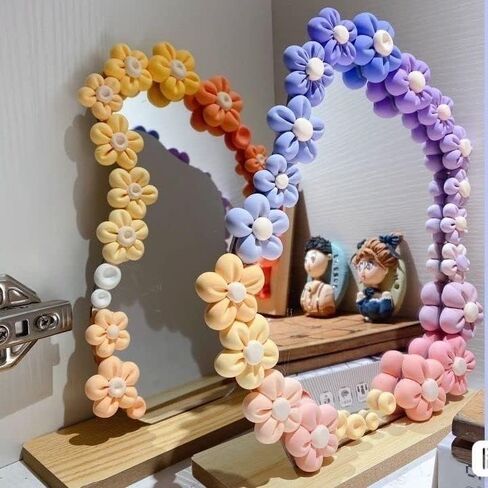 Yuxuanish 30pcs of DIY Finished Clay Flower,3cm-5cm Handmade Finish Clay Flowers for Mirror Frame,Crafts Decoration (Mix Colors) in Saudi Arabia