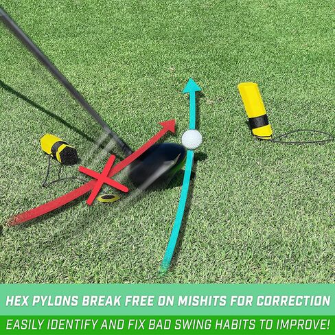 GoSports Golf HEX Track Swing Path Guide - Fix Slices, Hooks, Alignment and More in Saudi Arabia