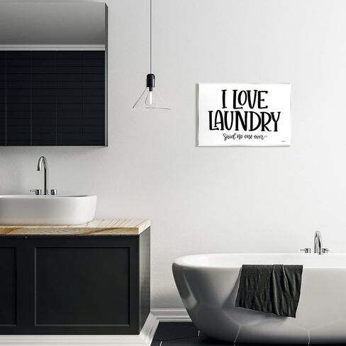 Stupell Industries I Love Laundry Casual Humor Typography Phrase Wood Wall Art, Design By Imperfect Dust in Saudi Arabia