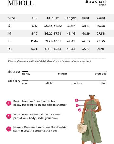 MIHOLL Women's 2024 Summer Maxi Dresses Casual Sleeveless Halter Neck Cut Out Tiered Beach Vacation A-Line Flowy Sun Dress in Saudi Arabia