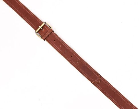 حزام حقيبة جلدي بديل قابل للتعديل حزام كتف بني أسود للمراسلة والكمبيوتر المحمول والكاميرا وحقائب السفر تناسب الجميع مع خطافات معدنية دوارة (بني 2، جلد كامل) in Kuwait