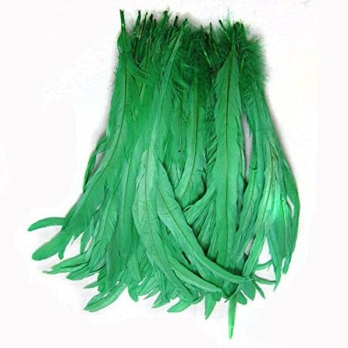 KOLIGHT Set of 100pcs 12~14inch Natural Rooster Coque Tail Feathers for DIY Home Wedding Party Office Decoration (Black) in Saudi Arabia