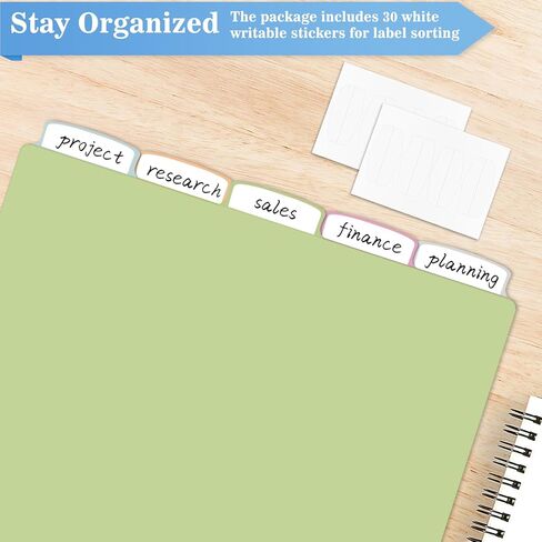 فواصل مؤشرة من Jyusmile مكونة من 5 علامات تبويب - فواصل بلاستيكية لـ 3 مجلدات حلقية، وفواصل مجلدة متعددة الألوان مع 3 فتحات مثقوبة، وفواصل علامات التبويب للمدرسة والمكتب (3 مجموعات، حجم الحروف المناسب، لون الباستيل) in Kuwait
