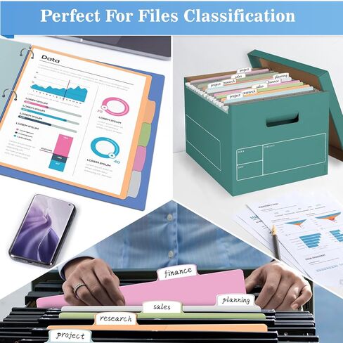 فواصل مؤشرة من Jyusmile مكونة من 5 علامات تبويب - فواصل بلاستيكية لـ 3 مجلدات حلقية، وفواصل مجلدة متعددة الألوان مع 3 فتحات مثقوبة، وفواصل علامات التبويب للمدرسة والمكتب (3 مجموعات، حجم الحروف المناسب، لون الباستيل) in Kuwait