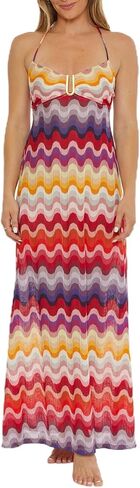 Trina Turk Women's Standard Portofino Halter Maxi Bikini Top, Casual, Cut Out, Swimwear Separates in Saudi Arabia