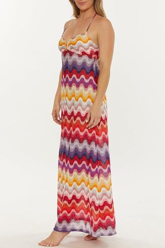 Trina Turk Women's Standard Portofino Halter Maxi Bikini Top, Casual, Cut Out, Swimwear Separates in Saudi Arabia