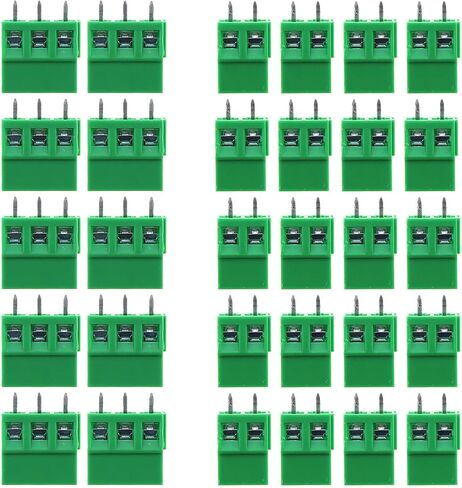 30PCS Terminal Block Installation Mounting Screw Terminal Block Connector Green KF128 Screw Terminal Block 20PCS 2 Pin Count and 10PCS 3 Pin Count in Saudi Arabia