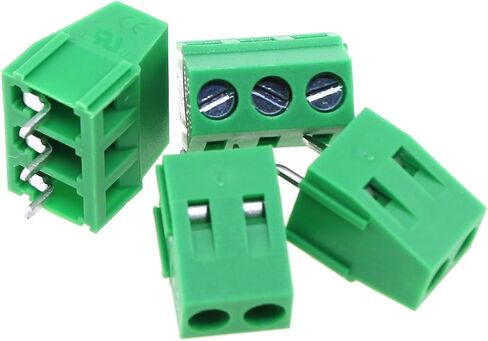30PCS Terminal Block Installation Mounting Screw Terminal Block Connector Green KF128 Screw Terminal Block 20PCS 2 Pin Count and 10PCS 3 Pin Count in Saudi Arabia