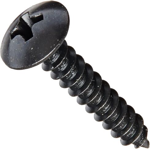 Small Parts 0612APTB Steel Sheet Metal Screw, Black Oxide Finish, Truss Head, Phillips Drive, Type A, #6-18 Thread Size, 3/4" Length (Pack of 100) in Saudi Arabia