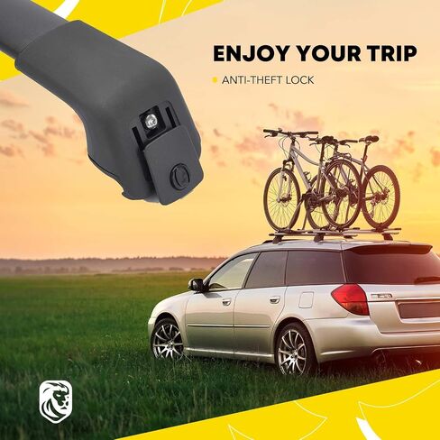 YHTAUTO 165lbs Roof Rack Cross Bars w/Hardware Fit for Hyundai Santa Fe 2013-2018 (with Side ROOF Rails), T6063 Aluminum CrossBars Anti-Rust for Skiboard Kayak Snowboard Bike Cargo Luggage in Saudi Arabia