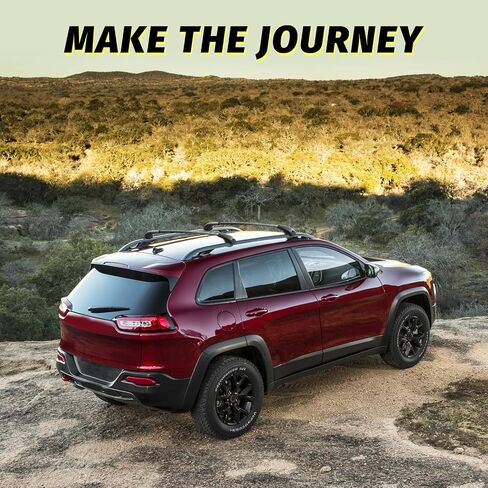Car Roof Rack Cross Bars Compatible with 2014-2023 Jeep Cherokee (Fit for Raised Side Rails), Aluminum Lockable Roof Cross Bars for Kayak Bike Rooftop Cargo Carrier Bag Basket Luggage in Kuwait