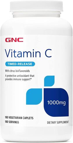 GNC Vitamin C 1000 with Bioflavonoids and Rose Hips Timed Release 180 Tablets in Saudi Arabia