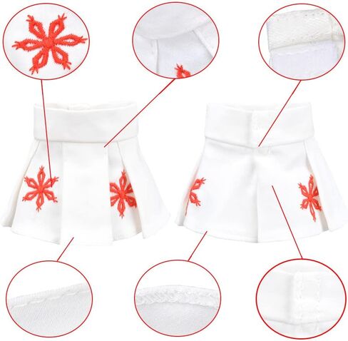E-TING Santa Clothing for elf Doll Christmas Decoration (White Embroidered Skirt) in Kuwait